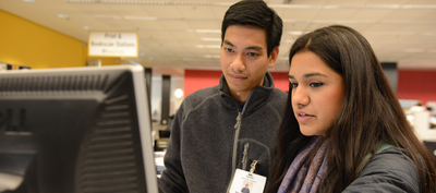 Staff at the help desk