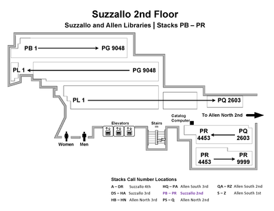 Call Number Map - Suzzallo 2nd