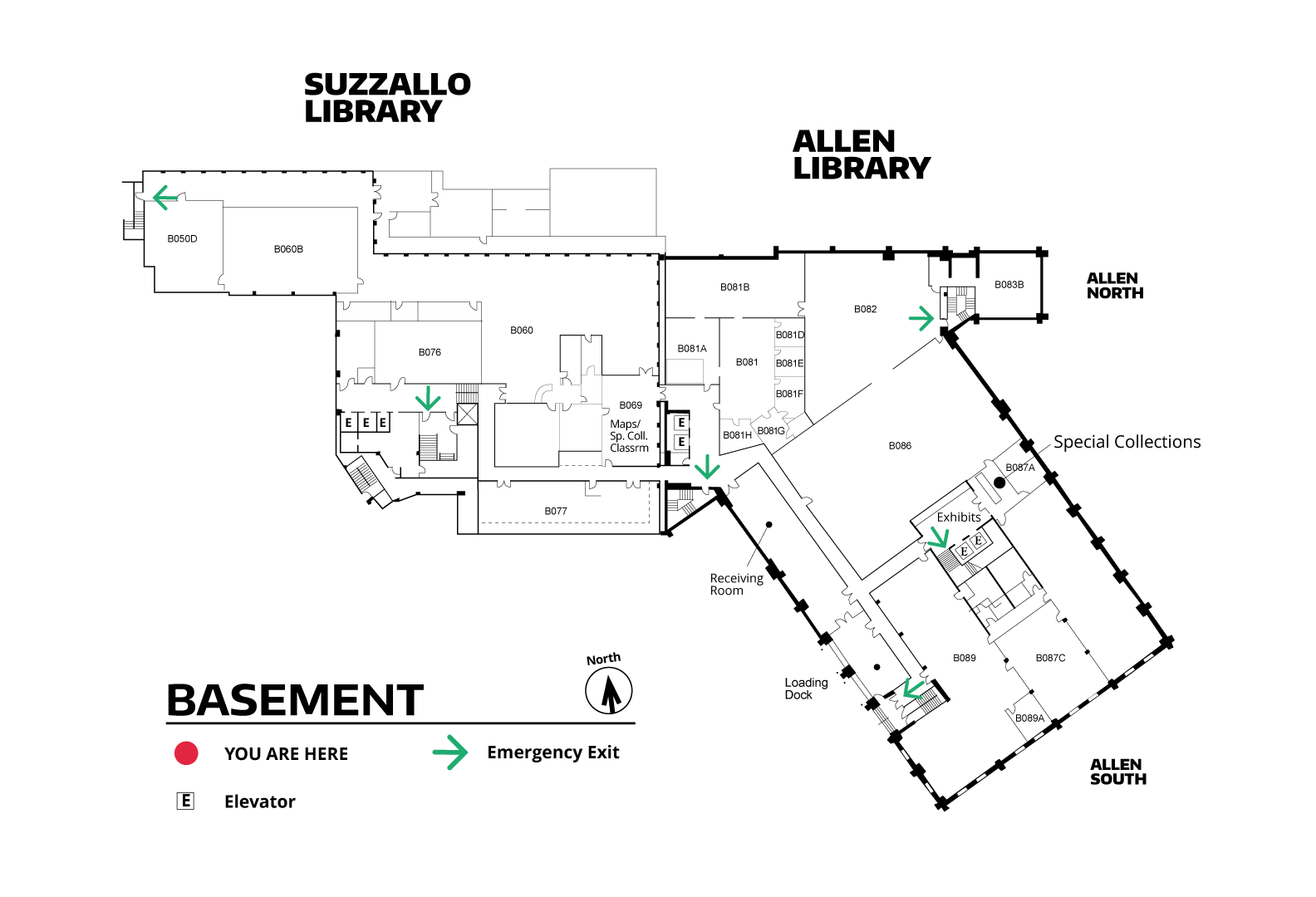 Suzzallo and Allen Basement Map