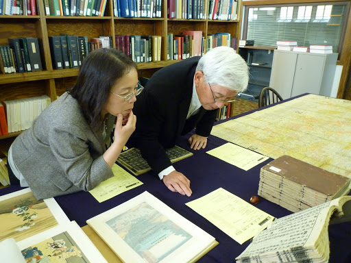 Visitors at East Asia Library