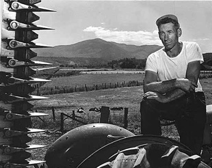 Dairy farmer Elvin (Al) Barlow, Issaquah, 1953