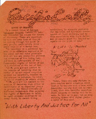 Page 1, Pacific Cable Vol. 1, No. 14 -- 18 Jan. 1943